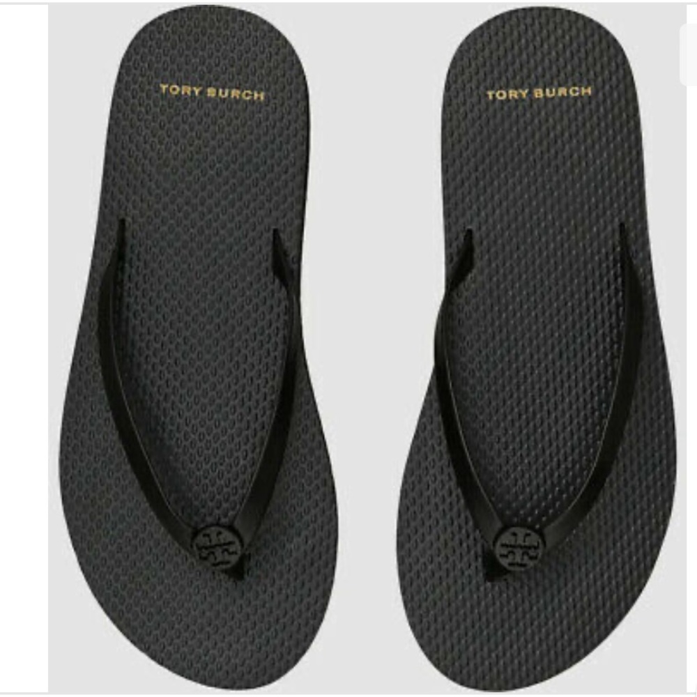Tory Burch Flatform/Platform Flip Flop "Perfect Black" size 7 perfect condition